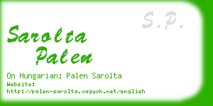 sarolta palen business card